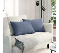 vidaXL Cuscini da Divano 2 pcs Blu 60 x 40 cm Tessuto in Cords