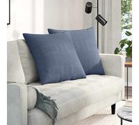 vidaXL Cuscini da Divano 2 pcs Blu 80 x 80 cm Tessuto in Cords