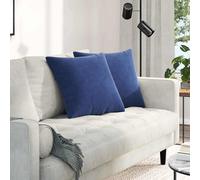vidaXL Cuscini da Divano 2 pcs Blu Polizia 50 x 50 cm Tessuto in Cords