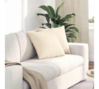 vidaXL Cuscini da Divano 2 pcs Crema 45 x 45 cm Tessuto in Cords