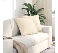 vidaXL Cuscini da Divano 2 pcs Crema 50 x 50 cm Tessuto in Cords