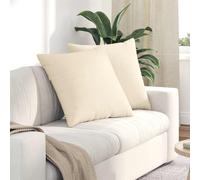 vidaXL Cuscini da Divano 2 pcs Crema 60 x 60 cm Tessuto in Cords