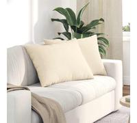 vidaXL Cuscini da Divano 2 pcs Crema 70 x 50 cm Tessuto in Cords