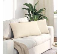 vidaXL Cuscini da Divano 2 pcs Crema 80 x 40 cm Tessuto in Cords