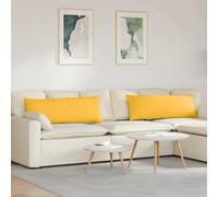 vidaXL Cuscini da Divano 2 pcs Giallo Chiaro 120 x 40 cm