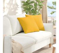 vidaXL Cuscini da Divano 2 pcs Giallo Chiaro 45 x 45 cm
