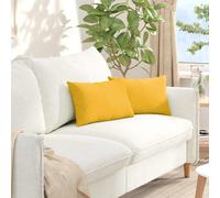 vidaXL Cuscini da Divano 2 pcs Giallo Chiaro 50 x 30 cm