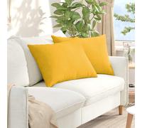 vidaXL Cuscini da Divano 2 pcs Giallo Chiaro 70 x 50 cm