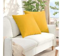 vidaXL Cuscini da Divano 2 pcs Giallo Chiaro 80 x 80 cm