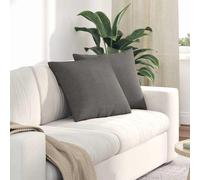 vidaXL Cuscini da Divano 2 pcs Grigio chiaro 50 x 50 cm