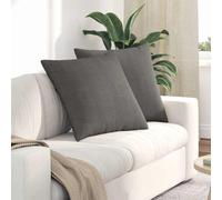 vidaXL Cuscini da Divano 2 pcs Grigio chiaro 80 x 80 cm