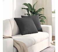 vidaXL Cuscini da Divano 2 pcs Grigio scuro 50 x 50 cm