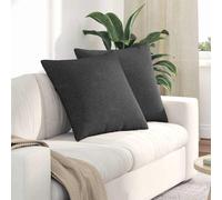 vidaXL Cuscini da Divano 2 pcs Grigio scuro 60 x 60 cm