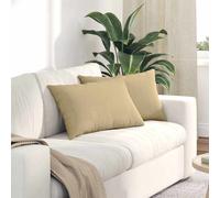 vidaXL Cuscini da Divano 2 pcs Grigio Verde 60 x 40 cm