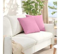 vidaXL Cuscini da Divano 2 pcs Rosa 45 x 45 cm Tessuto