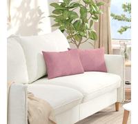 vidaXL Cuscini da Divano 2 pcs Rosa 50 x 30 cm Tessuto in Cords