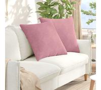 vidaXL Cuscini da Divano 2 pcs Rosa 60 x 60 cm Tessuto in Cords