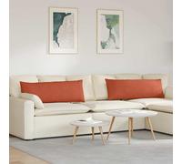 vidaXL Cuscini da Divano 2 pcs Rosso Arancio 120 x 40 cm