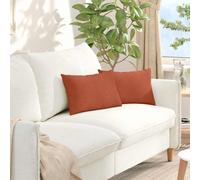 vidaXL Cuscini da Divano 2 pcs Rosso Arancio 50 x 30 cm