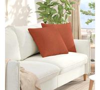 vidaXL Cuscini da Divano 2 pcs Rosso Arancio 50 x 50 cm