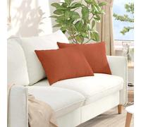 vidaXL Cuscini da Divano 2 pcs Rosso Arancio 60 x 40 cm