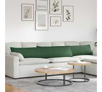 vidaXL Cuscini da Divano 2 pcs Verde Scuro 200 x 40 cm