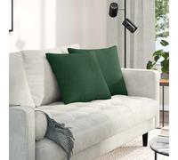 vidaXL Cuscini da Divano 2 pcs Verde Scuro 45 x 45 cm Tessuto in Cords