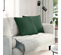 vidaXL Cuscini da Divano 2 pcs Verde Scuro 50 x 50 cm Tessuto in Cords