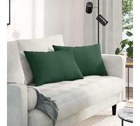 vidaXL Cuscini da Divano 2 pcs Verde Scuro 60 x 40 cm Tessuto in Cords