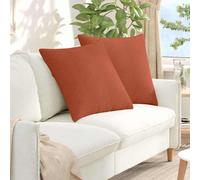 vidaXL Cuscini da Divano 2 pz Tessuto in Cords Rosso Arancio