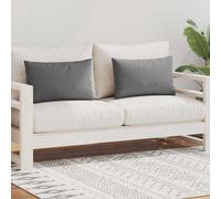 vidaXL 2X Cuscini da Esterno Grigio Cuscinetti Guanciali Decorativi Giardino