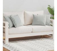 vidaXL 4x Cuscini da Esterno Guanciali Decorativi da Giardino Robusti Resistenti Sedie Divani con Cerniera in Poliestere Stampa a Righe 45x45 cm Grigi
