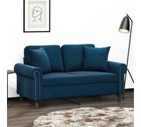 vidaXL Cuscini Decorativi 2 pz Blu 40x40 cm in Velluto