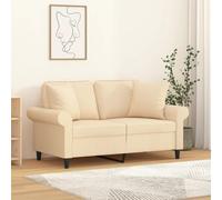 vidaXL Cuscini Decorativi 2 pz Crema 40x40 cm in Tessuto