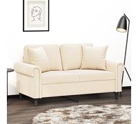 vidaXL Cuscini Decorativi 2 pz Crema 40x40 cm in Velluto