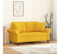 vidaXL Cuscini Decorativi 2 pz Giallo Chiaro 40x40 cm in Tessuto