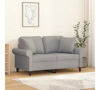 vidaXL Cuscini Decorativi 2 pz Grigio Chiaro 40x40 cm in Tessuto
