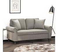 vidaXL Cuscini Decorativi 2 pz Grigio Chiaro 40x40 cm in Velluto
