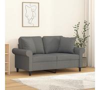 vidaXL Cuscini Decorativi 2 pz Grigio Scuro 40x40 cm in Tessuto