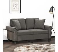 vidaXL Cuscini Decorativi 2 pz Grigio Scuro 40x40 cm in Velluto