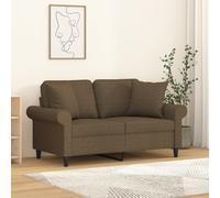 vidaXL Cuscini Decorativi 2 pz Marrone 40x40 cm in Tessuto