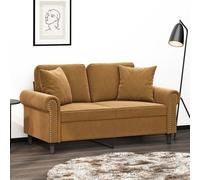 vidaXL Cuscini Decorativi 2 pz Marrone 40x40 cm in Velluto