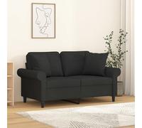 vidaXL Cuscini Decorativi 2 pz Nero 40x40 cm in Tessuto