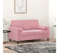 vidaXL Cuscini Decorativi 2 pz Rosa Ø15x50 cm in Velluto
