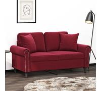 vidaXL Cuscini Decorativi 2 pz Rosso Vino 40x40 cm in Velluto