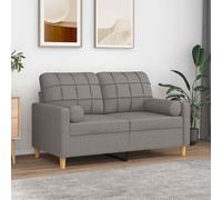 vidaXL Cuscini Decorativi 2 pz Tortora Ø15x50 cm in Tessuto