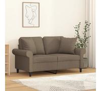 vidaXL Cuscini Decorativi 2 pz Tortora 40x40 cm in Tessuto