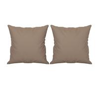 Cuscini decorativi 2 pz tortora 40x40 cm in tessuto microfibra