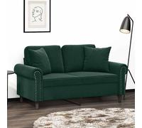 vidaXL Cuscini Decorativi 2 pz Verde Scuro 40x40 cm in Velluto