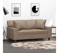 VidaXL Cuscini Decorativi 2pz Cappuccino 40x40 cm in Similpelle